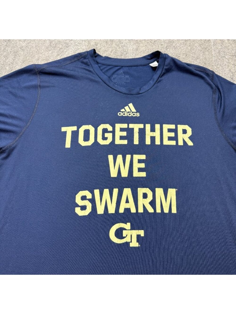 Georgia Tech Yellow Jackets Adidas Shirt Men 2XL Blue Performance Creator Tee